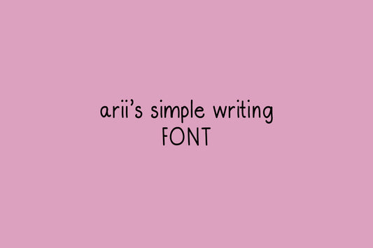 Arii's Simple Writing Font